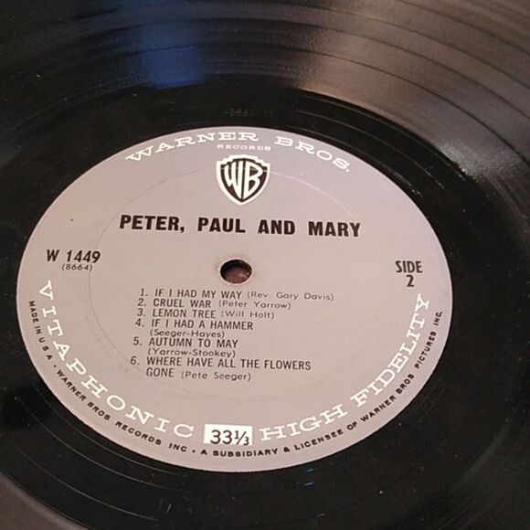 Peter, Paul and Mary Vinyl Record - Picture 8 of 8